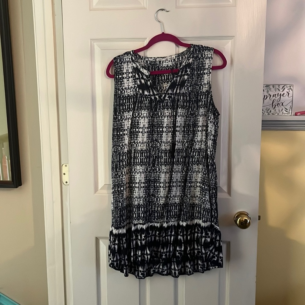 Beach Lunch Lounge navy and white dress size XL